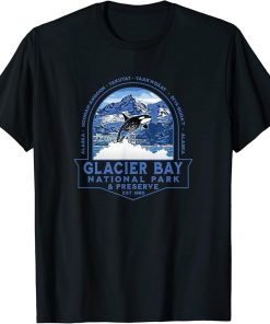 Glacier Bay National Park Alaska Orca Mountains Souvenir T-Shirt